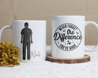 Personalised Male Nurse 11oz Mug quote on the reverse. Great gift for Hospital Worker Assistant Care NHS Doctor Vet Graduation Gift