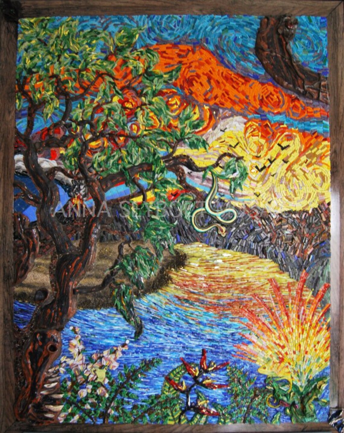 Wall Art Mixed Media Mosaic Etsy