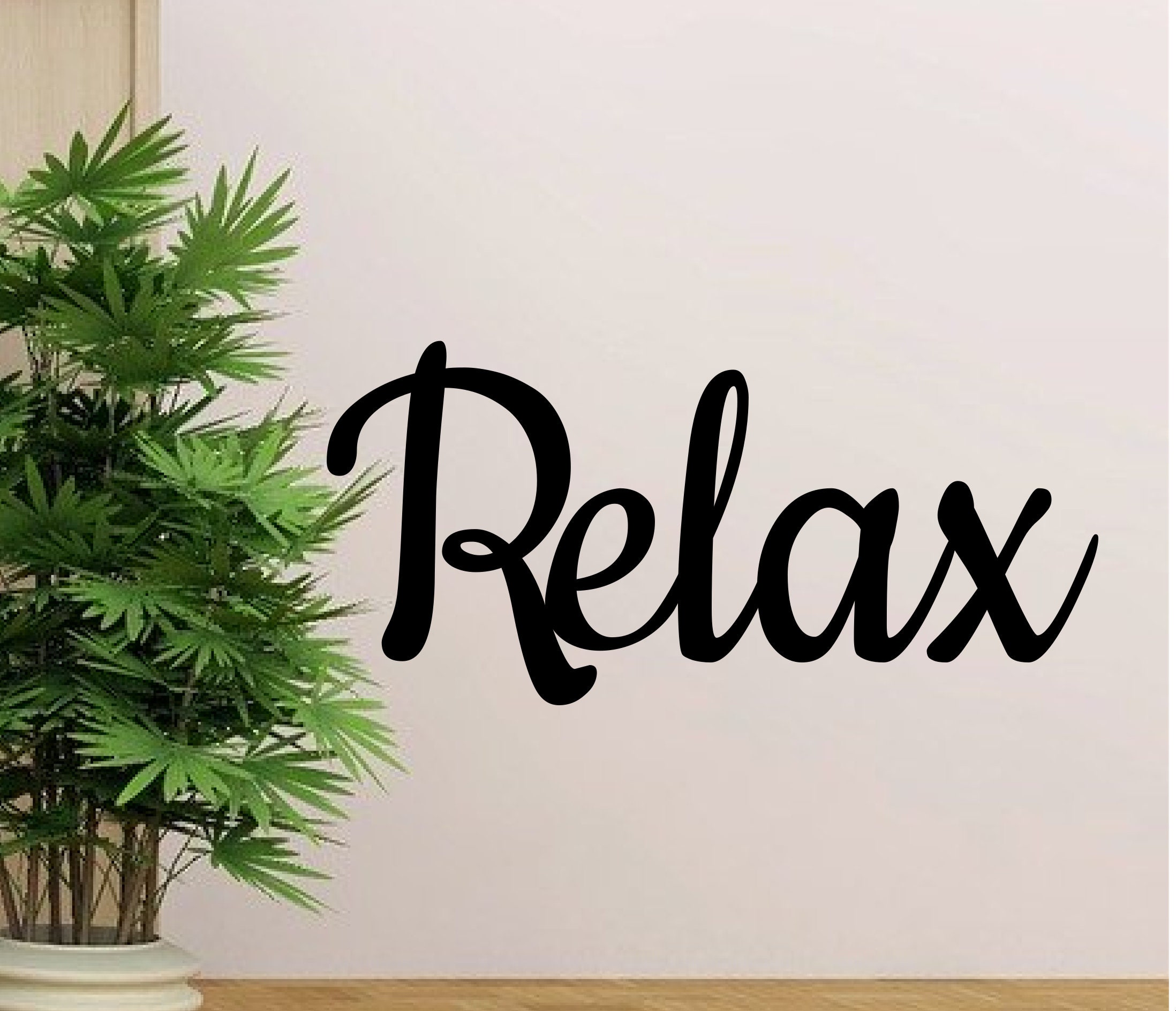Relax Sign Metal Relax Bathroom Sign Cursive Relax Word Etsy
