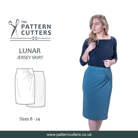 Patterned jersey skirt cheap