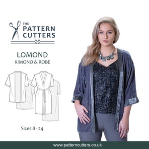 Kimono and robe PDF pattern, Lomond kimono and robe