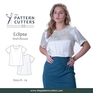 Shell blouse PDF pattern, Eclipse shell blouse