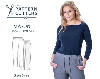 Jogger trouser PDF pattern, Mason jogger trouser