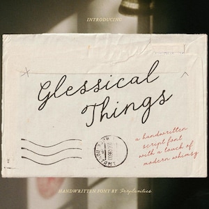 Handwritten Script Font Whimsical Pencil Stroke Style Glessical Things