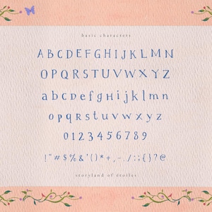 Handdrawn Serif Font Whimsical Handwritten Font Magical Fantasy Font Organic Witchy Style Storyland of Etoiles Typeface