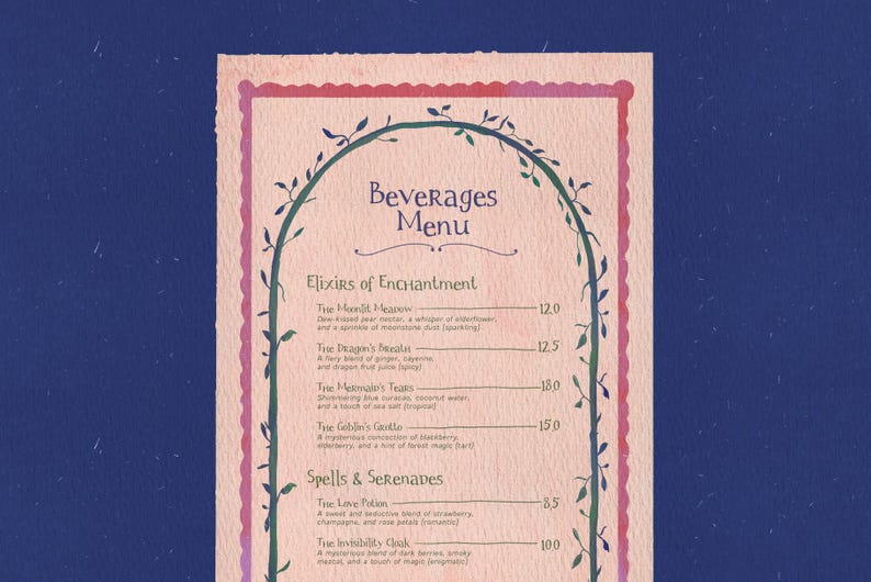 Handdrawn Serif Font Whimsical Handwritten Font Magical Fantasy Font Organic Witchy Style Storyland of Etoiles Typeface