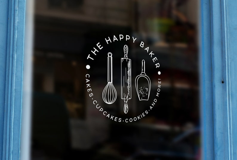 Baking Tools Logo Set 2 Coordinating Logos With Social Media Etsy