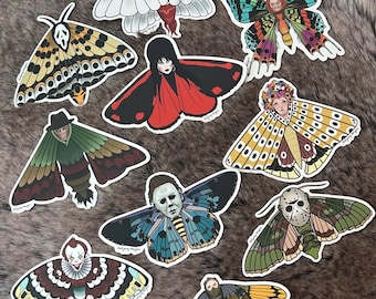 Horror Icon Moth Stickers