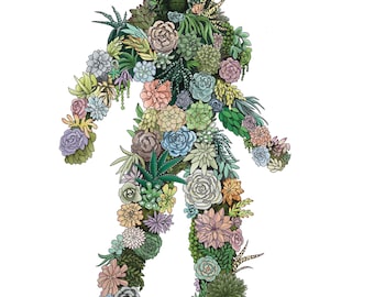 Succulent Swamp Thing print
