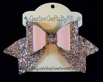 Pink Sparkle Hair Bow