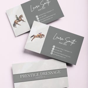 Modèle de carte de visite numérique pour entraîneur d'équitation – personnalisable, design professionnel pour les professionnels de l'équitation