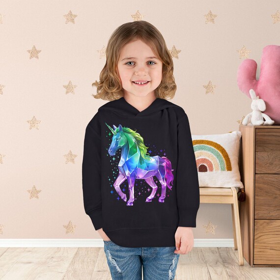 Magical Rainbow Unicorn Hoodie for Toddlers: Cozy Crystal Pullover