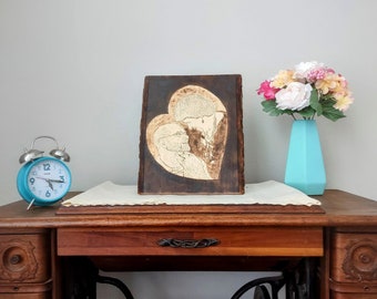 Custom Couple Pyrography Rectangular