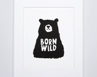 Wild Bear Print Etsy