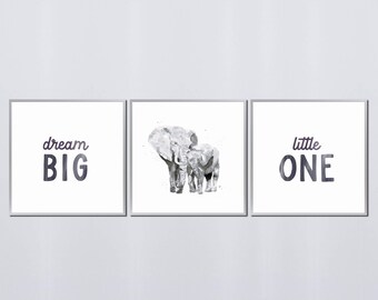 Download Dream Big Little One Elephant Etsy