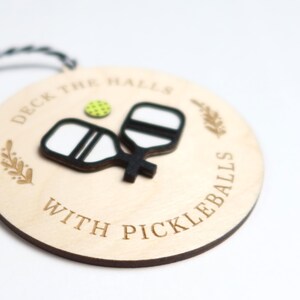 Deck The Halls With Pickleballs Ornament Christmas, Gift For Pickleball...