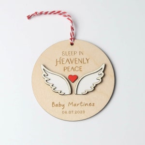 Sleep In Heavenly Peace Ornament, Personalized Infant Loss Ornament