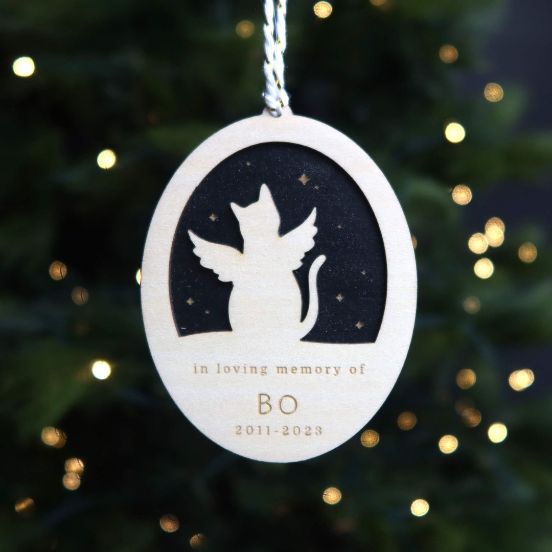 Personalized Cat Memorial Ornament, Loss of Cat Sympathy Gift - Etsy