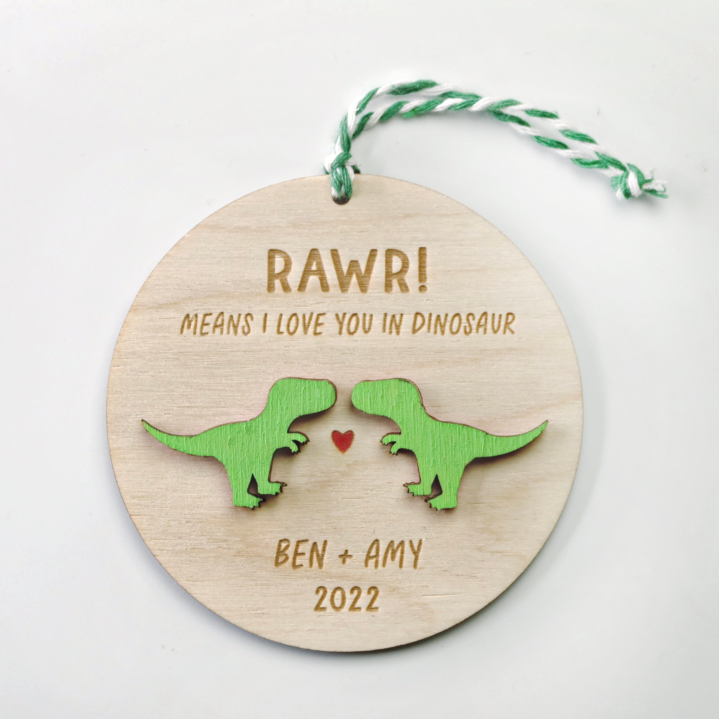 Que Veut Dire Rawr En Langage Dinosaure Rawr signifie que je taime dans Ornement de dinosaure - Etsy France