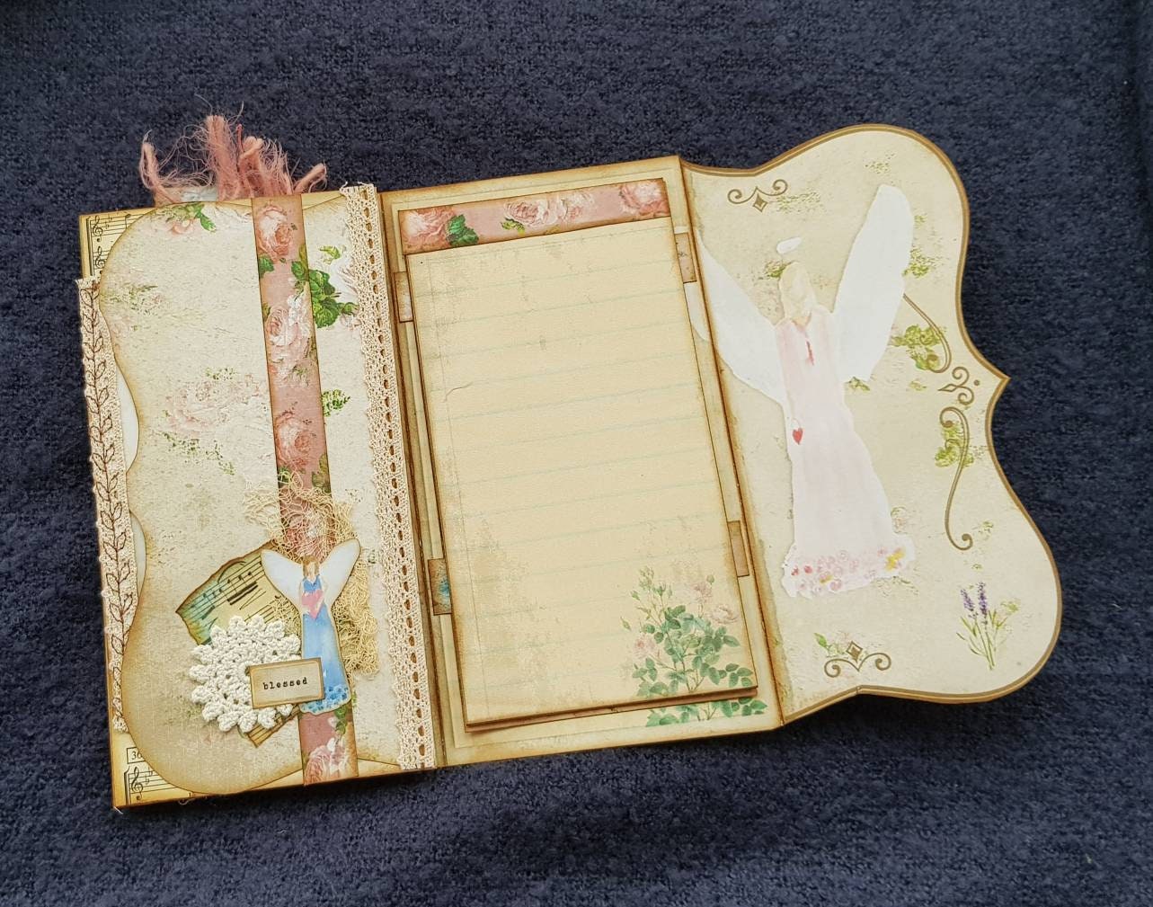 Angel Themed Two-fold Notebook, Journal, Junk Journal - Etsy