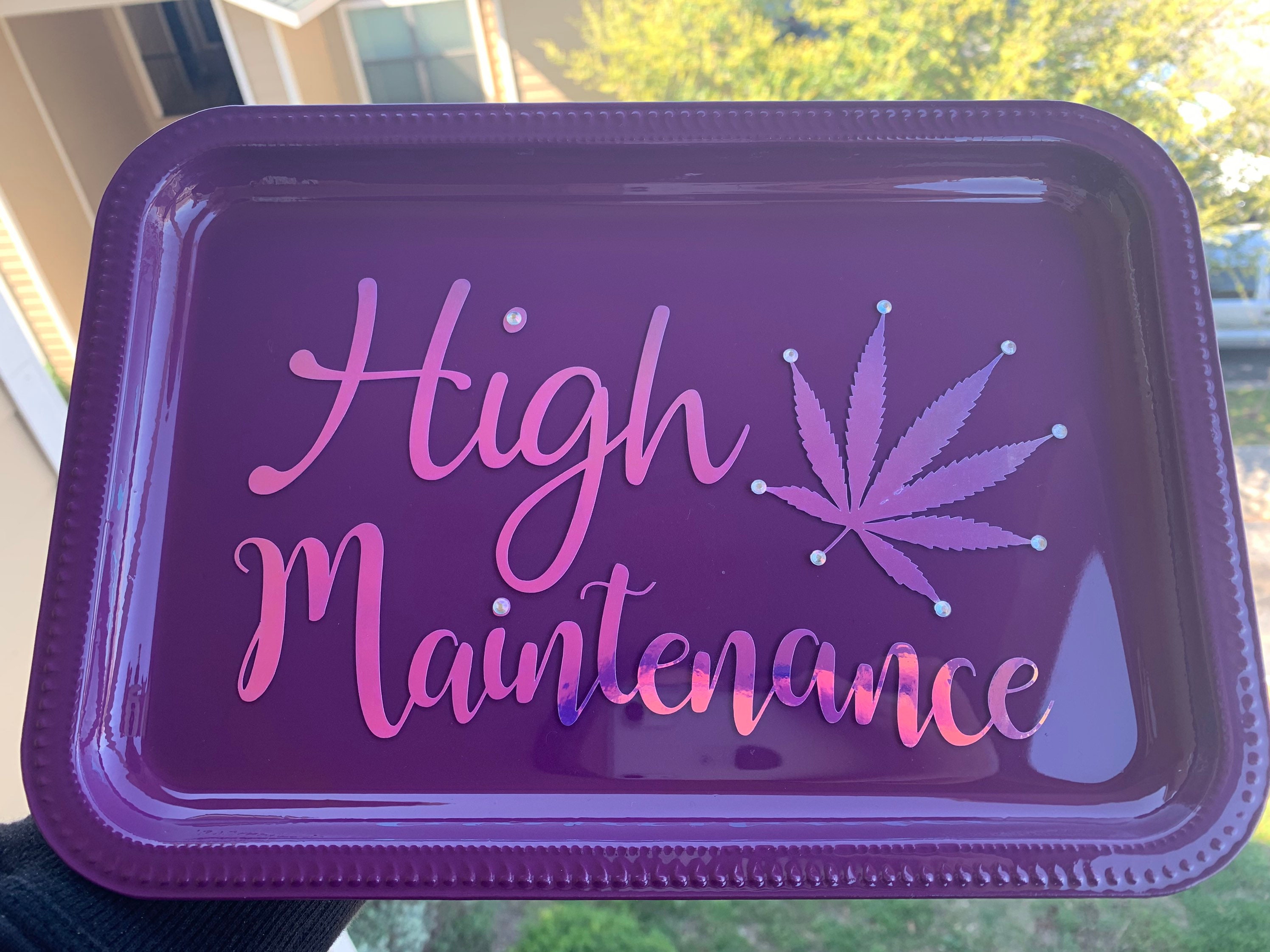 Purple High Maintenance Rolling Tray Horizontal Etsy