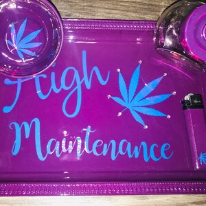 Neon Green and Purple Tray Set
