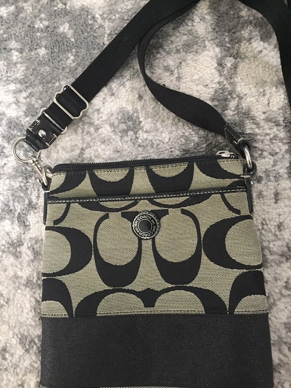 Coach crossbody bag, black, black coach purse, cro