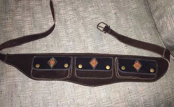 Suede leather festival tool belt, suede tool belt,