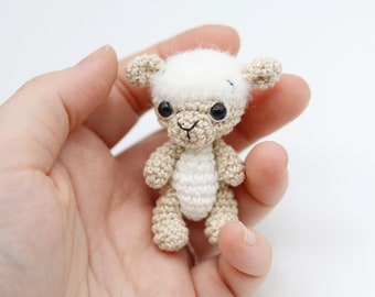 Handmade crochet tiny sheep toy