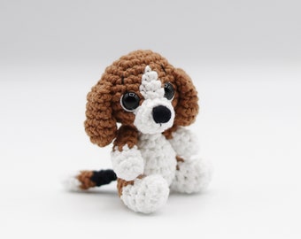 Handmade crochet beagle puppy dog toy