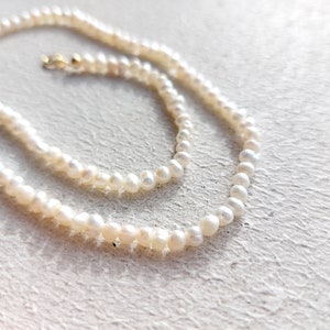 Natural Baroque Pearl Necklace, Pearl Choker, Genuine Fresh Water Pearl Necklace, Real Fresh Water Pearl Jewellery, Gift for her image 10