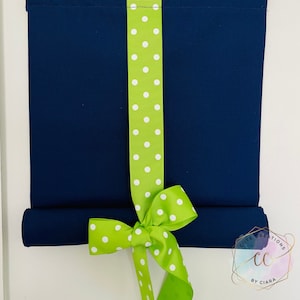 Navy Cute Door Security Curtain