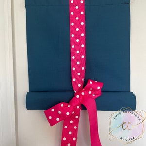 Teal Cute Door Security Curtain