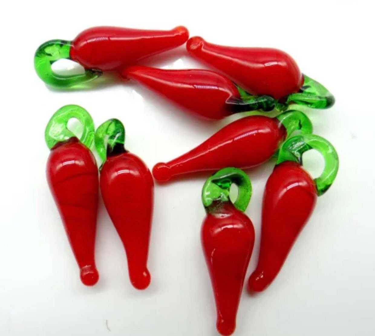 NEW BIGGER Size Italian Glass Red Pepper Charm Etsy