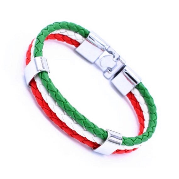Italian Italy Flag Bracelet 9 inches Etsy