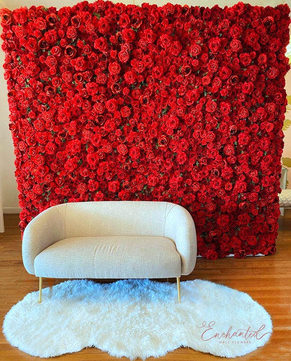 Lady In Red Red Roses Beautiful Flower Wall for Rental 8ft Etsy