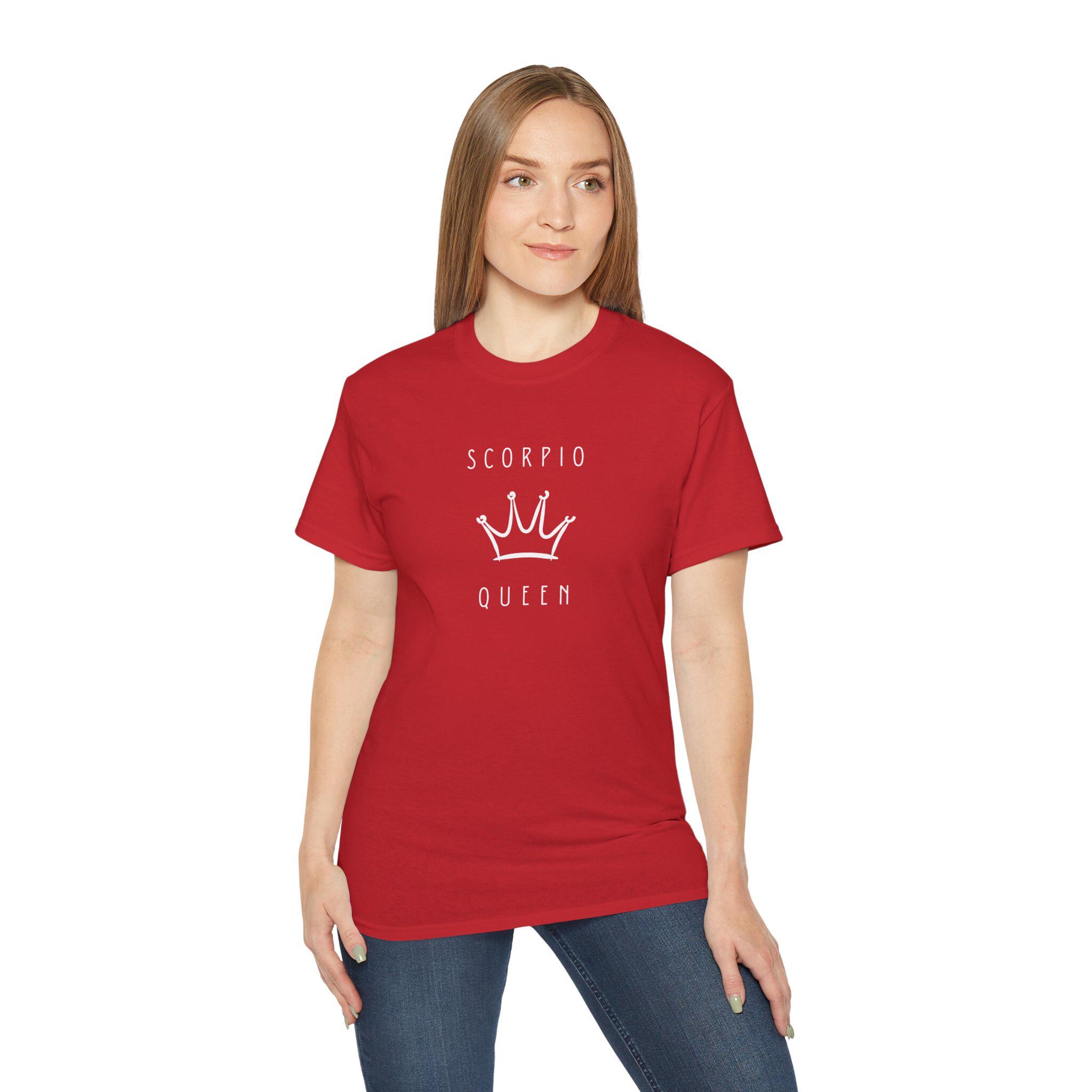 Skorpion Königin T-Shirt, Sternzeichen T-Shirt, Astrologie Top, Geschenke für sie, Geburtstag Shirt, Horoskop Kleidung, Unisex Grafik-T-Shirt