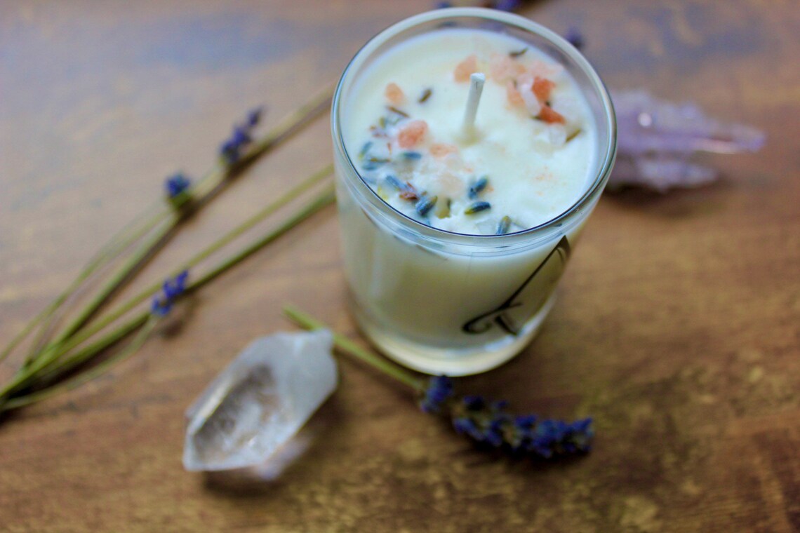 Lavender Essential Oil Candle Lavender Cloud Etsy