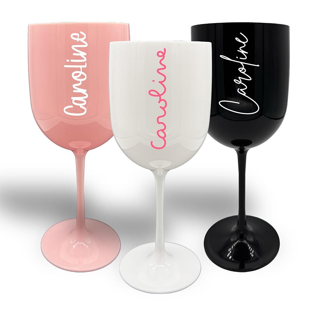 '.crystal plastic wine glass set.' 6-Pack Clear Plastic Cylindrical Wine Glasses 10oz, Long Stem