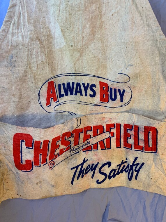 chesterfield cigarettes blue vs red Vintage Always Buy Chesterfield Cigarettes Apron They Satisfy