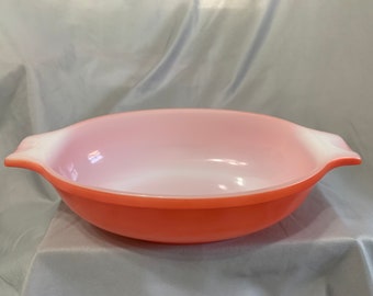 Glasbake 1qt J-2274 Jeannette Coral Oval Casserole