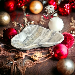 Exquisite Gray Banded Onyx Bowl - Handcrafted Natural Stone Home Decor