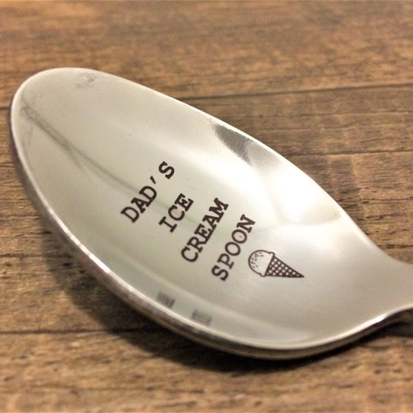 Dads Ice Cream Spoon, Dad Valentine Gift, Dad Valentines Day Gift, Dad Valentine From Baby, Valentines Day Gift for Dad from Daughters