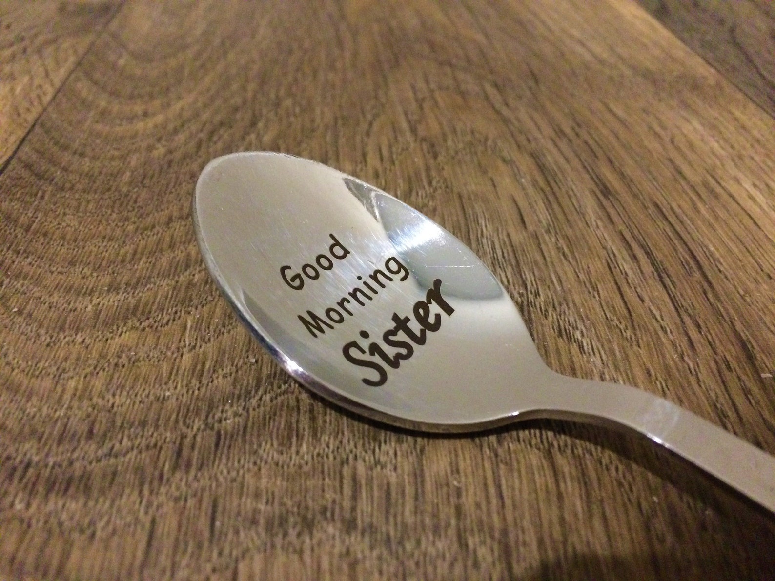 Good morning Sister Spoon Sister Birthday Gift Ideas Birthday Etsy