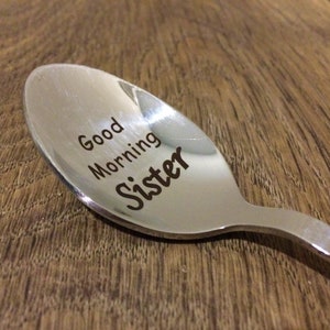 Good morning Sister Spoon Sister Birthday Gift Ideas Birthday Gifts For Sister From Brother Sister in law Birthday Gift Wedding From Sister