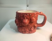 Rustic Ceramic Mug - Handmade Sculptural Coffee Cup - Organic Texture - Bohemian Home Decor - Handcrafted Mug