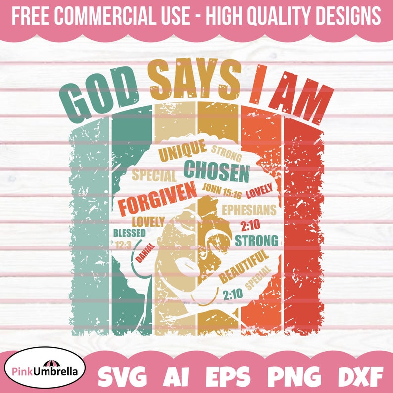 God Says I Am Svg Black History Svg African American Svg - Etsy