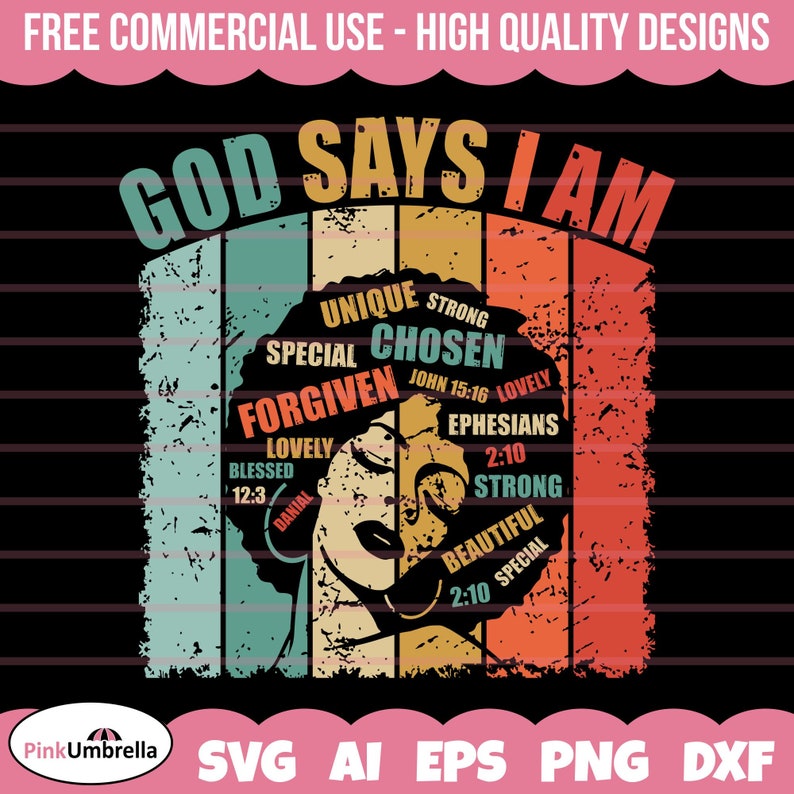 God Says I Am Svg Black History Svg African American Svg - Etsy Israel
