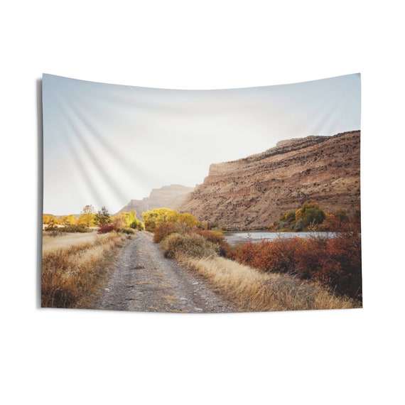 Autumn by the Colorado River Indoor Wall Tapestries, Wall Decor, Home Decor, Wall Hanging