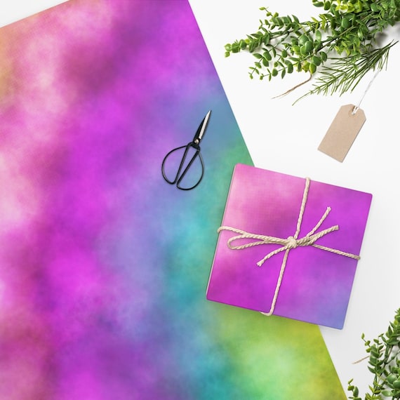 Rainbow Tie Dye Watercolor Wrapping Paper